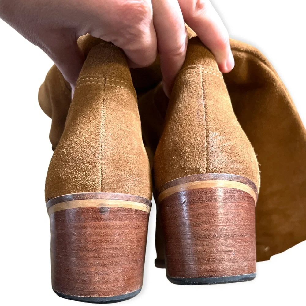 DOLCE VITA suede boots size 10 in dark tan - Picture 5 of 7